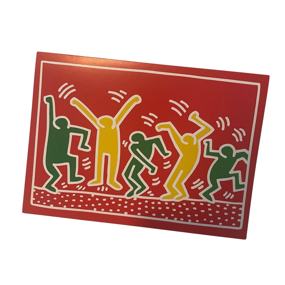 Keith Haring "Peace and Joy" Greeting Card Dancing Figures Art Print NEW